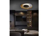 Cleo curved metal ceiling lamp by Cattaneo.