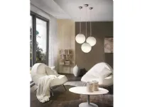 Rondo white opal glass pendant lamp in matt white by Eglo.