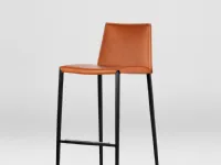 Aida stool in regenerated leather by Calligaris.