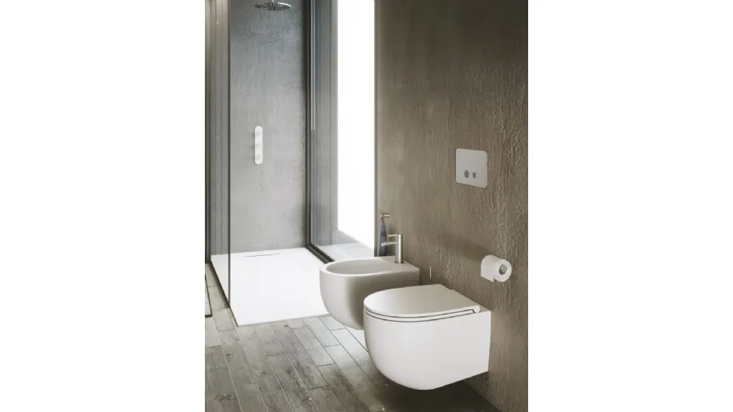 suspended sanitary ware for small bathroom