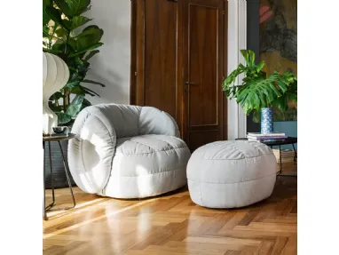 Reef fabric pouf by Connubia