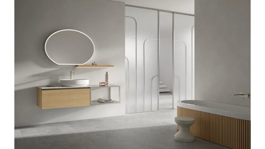 Suspended bathroom cabinet BIK BK10 by Compab.