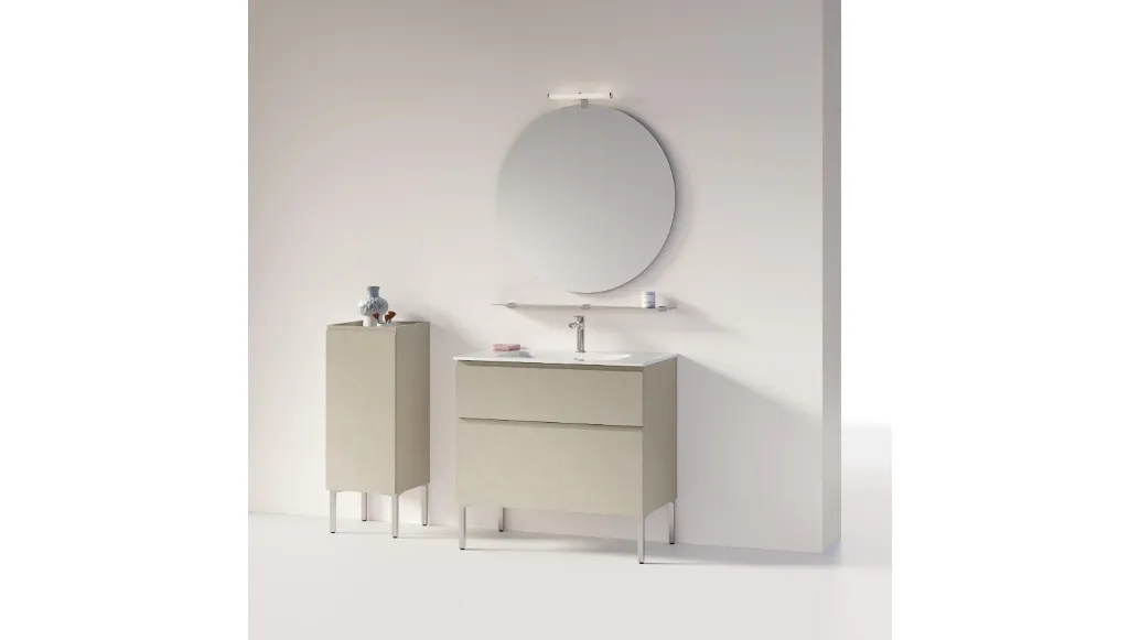 Floor-mounted MINI-MO MM07 bathroom cabinet by Compab