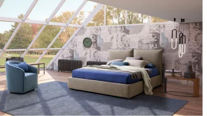 Bed with Allen storage container by Le Comfort.