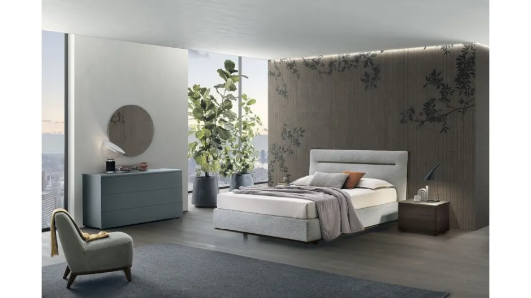 Dorian upholstered fabric bed by Tomasella.