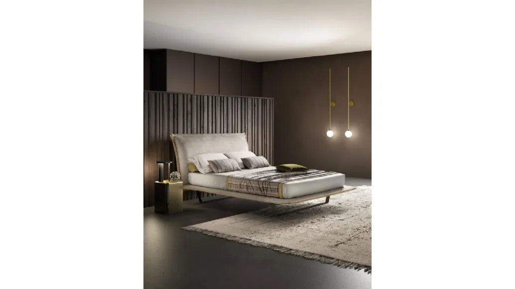 Bed with Honey headboard by Bside.