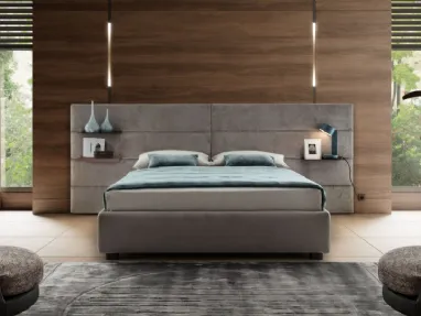 Bed with Horizon headboard by Le Comfort