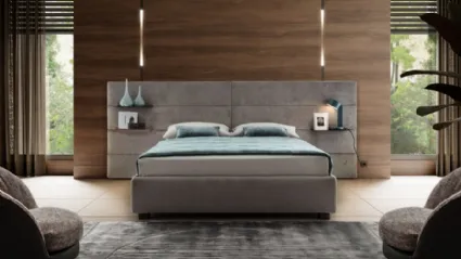 Bed with Horizon headboard by Le Comfort