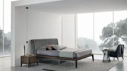 Bed with a headboard in econabuk Marlena by Tomasella.