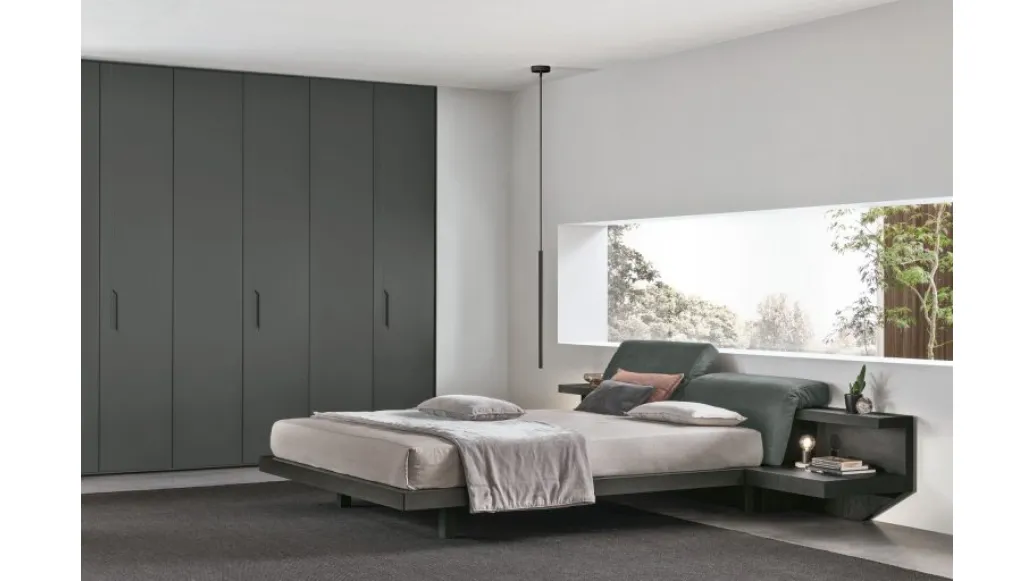 Morfeo padded headboard bed by Tomasella.