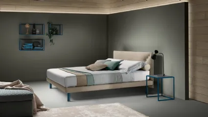 Modern fabric upholstered Snap bed by Bside.