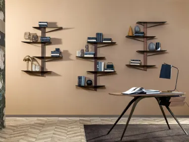 Albatros metal and wood suspended bookcase by Tonin Casa.