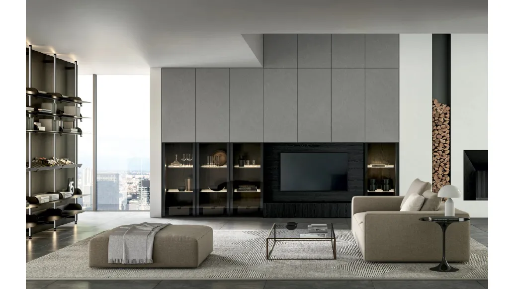 Wall unit Living Kali 01 by Arredo3.