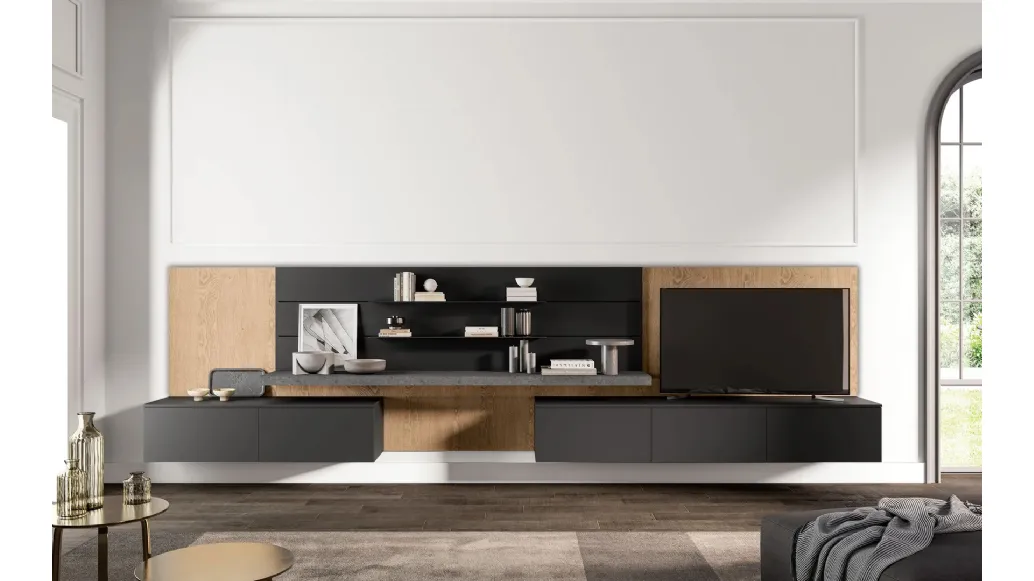 Living Time 04 wall unit by Arredo3.