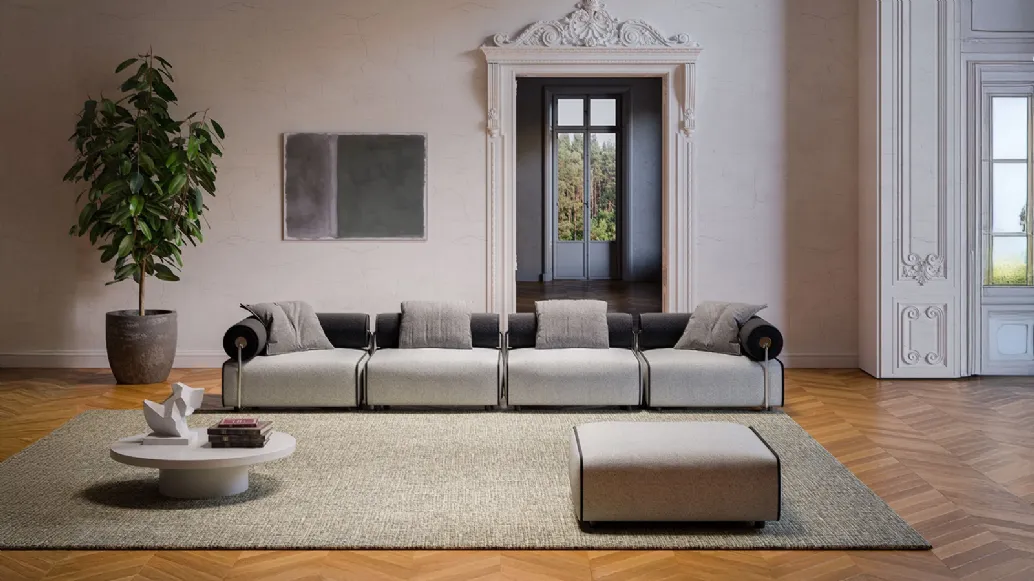 Linear modular sofa Levante by Pianca.