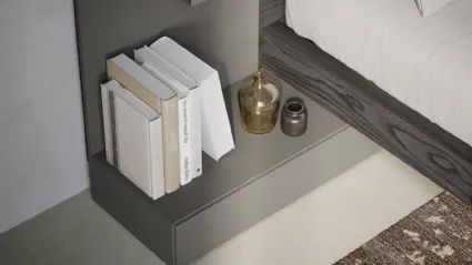 Matte lacquered bedside table Line by Fimar.