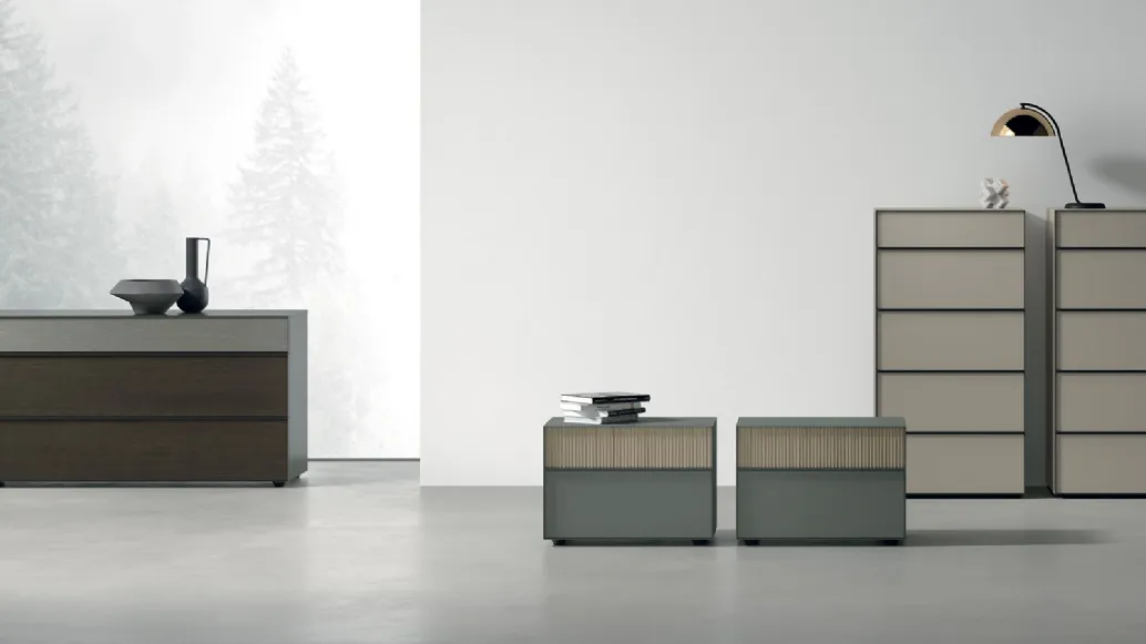 Tomasella's Night Vinci group in lacquered or wooden finish.