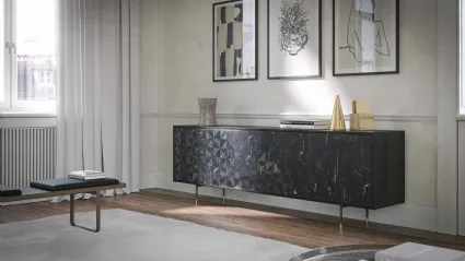 Ash wood and marble Apex sideboard by Tonin Casa.