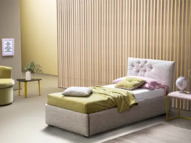 Bside's Bloom modern single upholstered bed.