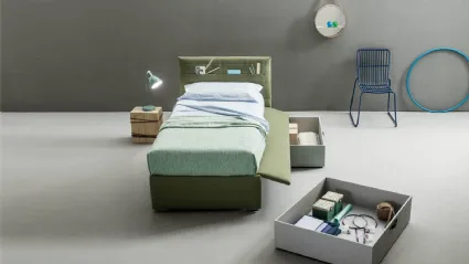 Single bed with Pocket storage drawers by Bside.