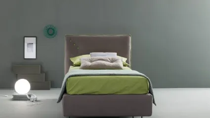 Modern fabric bed with Snap headboard by Bside.