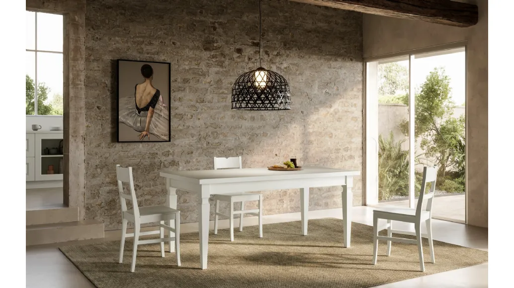 Extendable Asolo table made of solid ash wood by Arredo3.