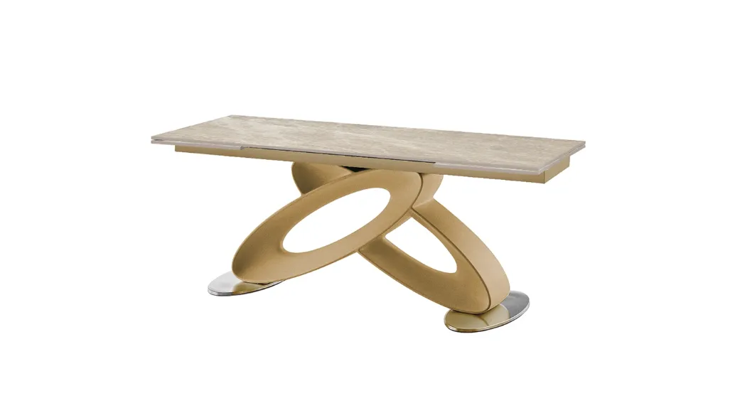 Rectangular Eclipse table in porcelain stoneware by Target Point.