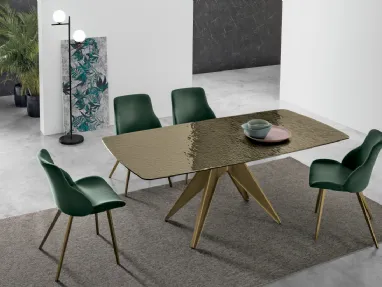 Minosse glass table by Target Point.