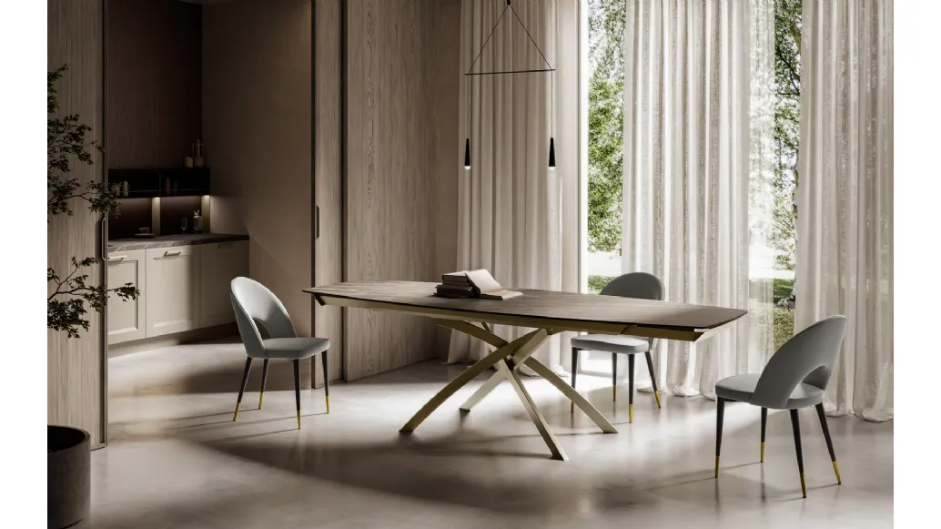 Extendable table Toledo in stoneware by Arredo3.