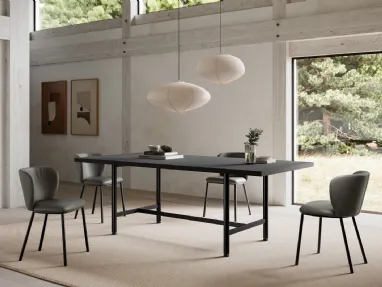 All-around bold rectangular Tuttotondo table by Arredo3.