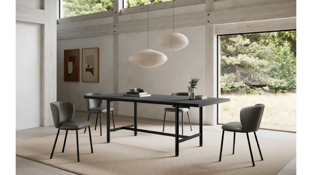 All-around bold rectangular Tuttotondo table by Arredo3.