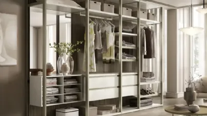 Antares A121 walk-in closet by Moretti Compact Day Night.