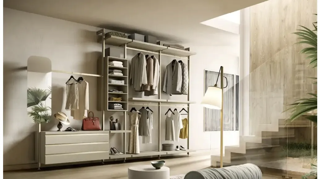 Virgo V324 walk-in closet by Moretti Compact Day Night.