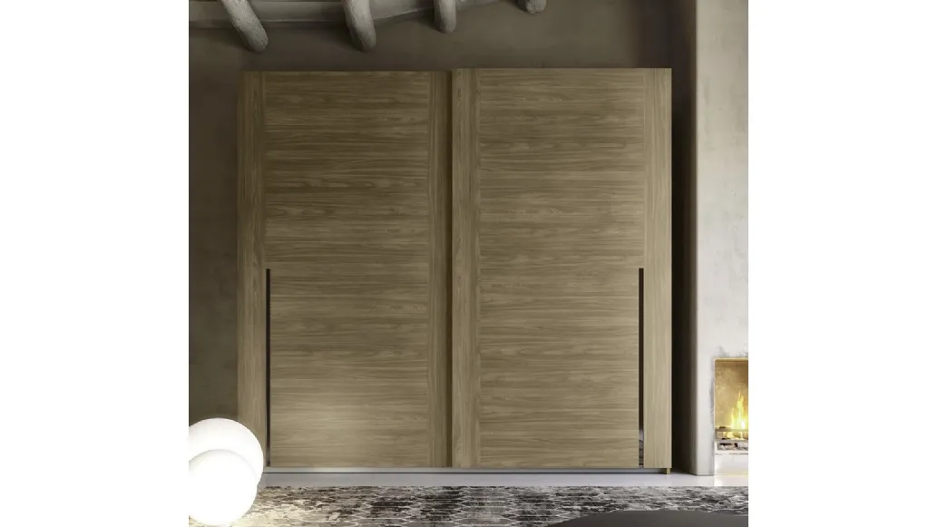 Wardrobe with sliding doors S40 Maxi walnut finish of S75.