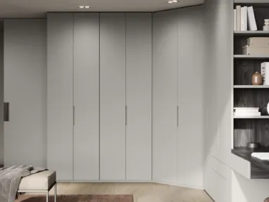 Corner wardrobe with hinged door Trattino by Fimar