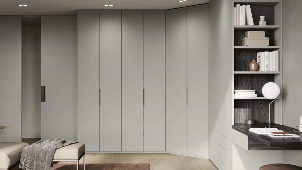 Corner wardrobe with hinged door Trattino by Fimar