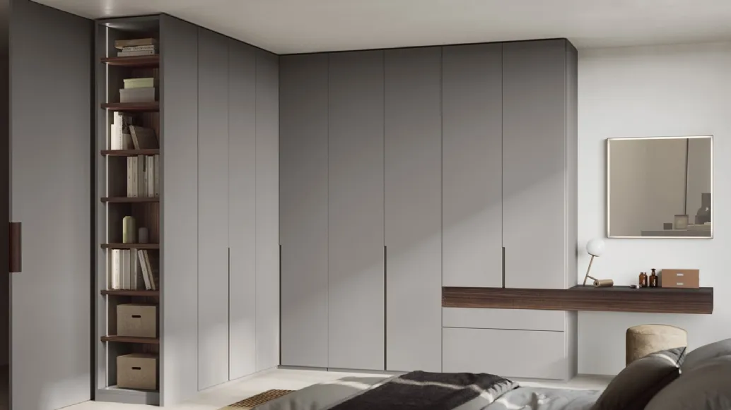 Corner wardrobe with hinged door by Fimar