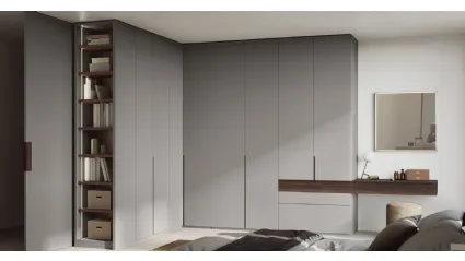 Corner wardrobe with hinged door by Fimar