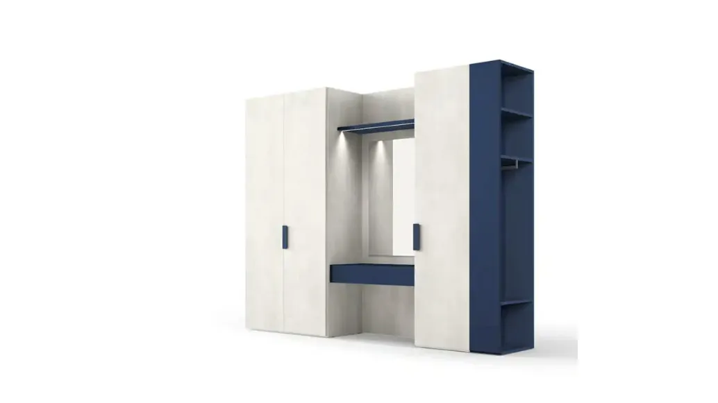 Utility Libeccio U453 hinged door wardrobe by Moretti Compact Giorno Notte.