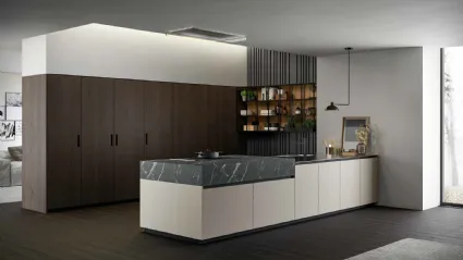 Modern kitchen with Asia 01 peninsula by Arredo3.