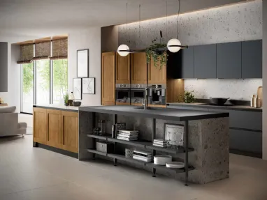 Modern Kitchen with Asia 05 Island by Arredo3.