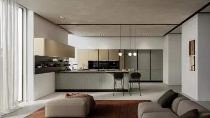 Modern kitchen with peninsula Meg 03 by Arredo3